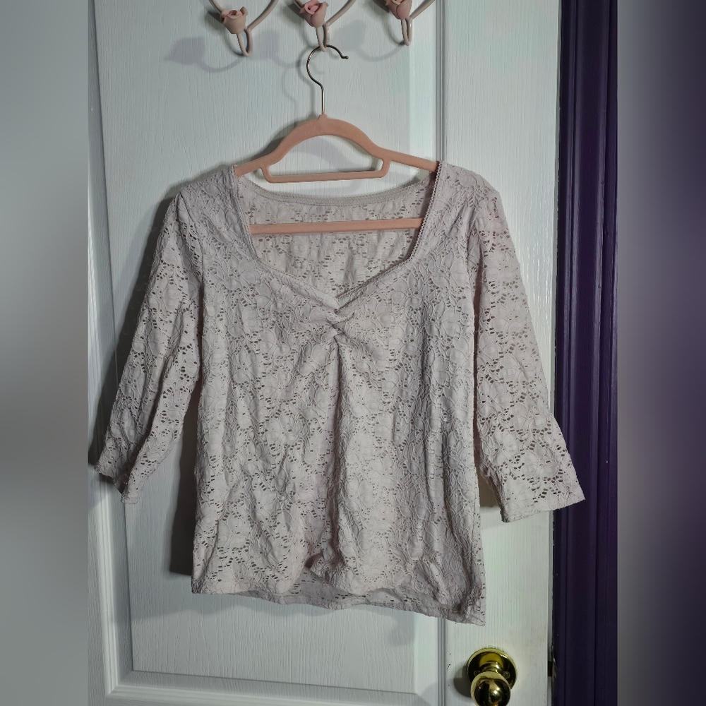 floral lace vintage coquette top